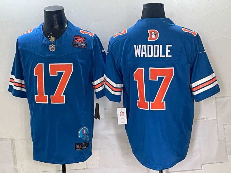 Men 2026 Denver Broncos #17 Waddle blue Nike Limited NFL Jersey 0823004->denver broncos->NFL Jersey